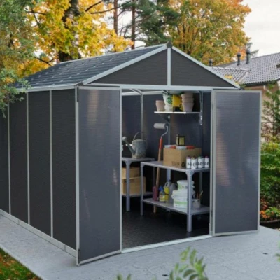 Skur Rubicon 7,2 m2- Mørkegrå  Skur Rubicon 7,2 m2- Mørkegrå