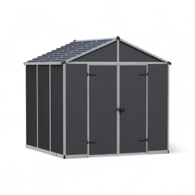Skur Rubicon 5,4 m2- Mørkegrå  Skur Rubicon 5,4 m2- Mørkegrå