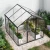 Drivhus Premium Sort 232 cm - Glas/Polycarbonat